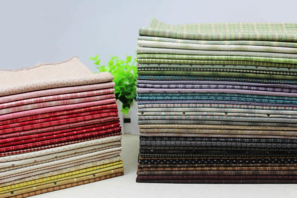 20 pcs Fabric Quilt (10" x 7") Yarn Dyed Japanese Retro Style