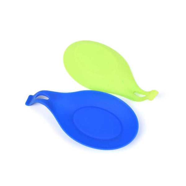 1pc Silicone Spoon Rest Heat Resistant Utensil Spatula Holder