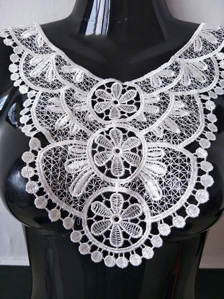 1pc White Lace Collar Sexy Style Flower & Heart Venetian Lace