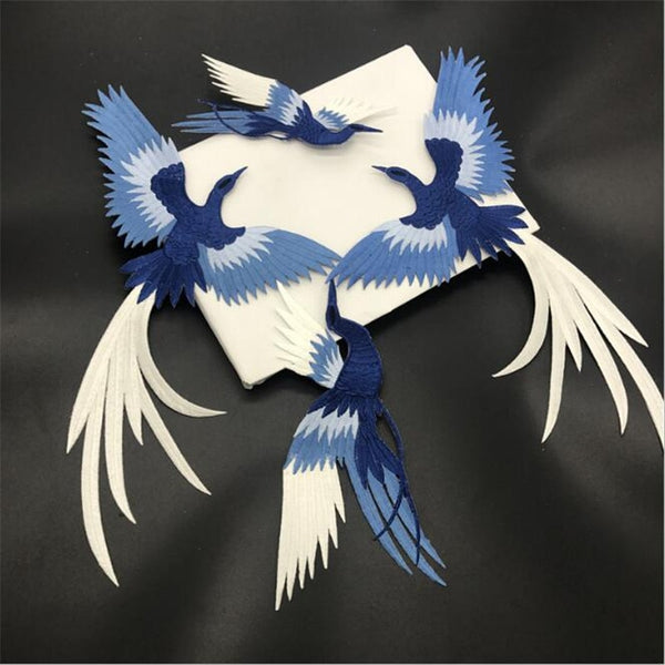 Bird Iron on Adhesiver Phoenix Embroidery Lace
