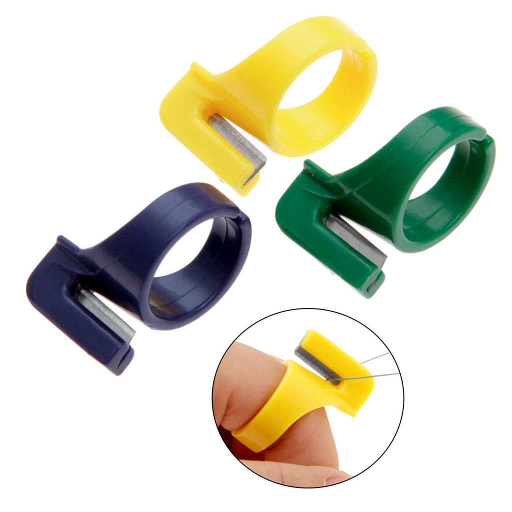 3Pcs Finger Knife Ring Sewing Thimble Thread