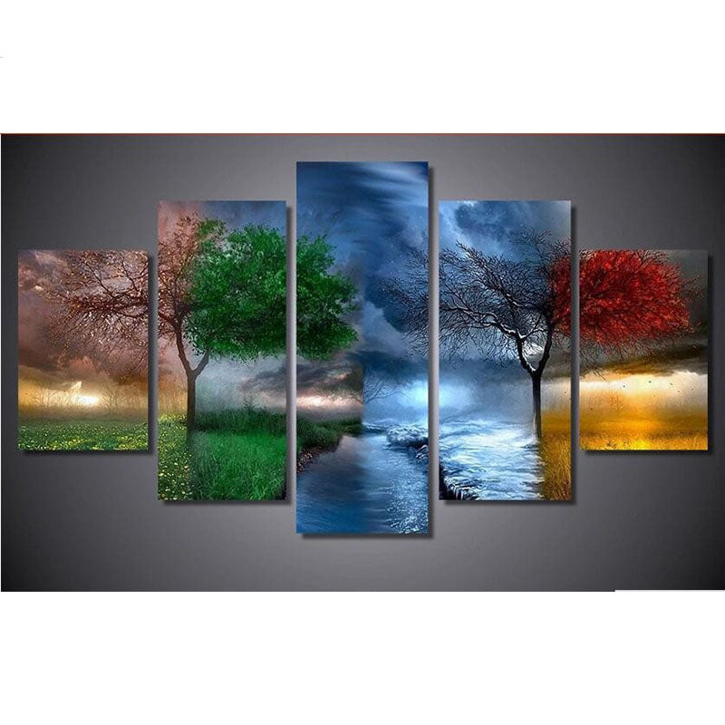 5D Diamond Painting Four Seasons Trees