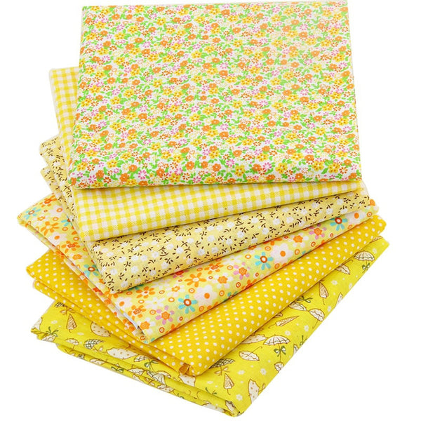 6pcs Thin Cotton Fabric (20" x 20") Package Scrapbook Floral