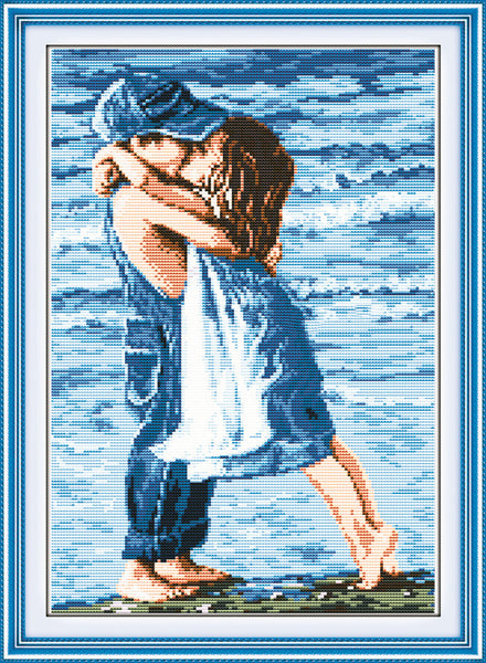 1Lovers on Seaside Cross Stitch Embroidery Kit