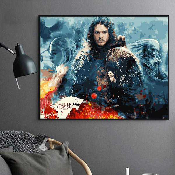 No Frame Game of Thrones Painting by Numbers