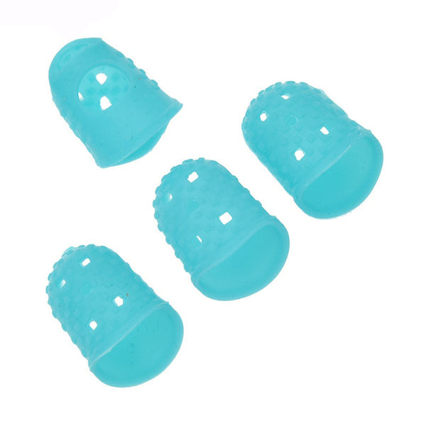 4pcs Silicone Thimble Tip Hollowed Out Breathable Freely