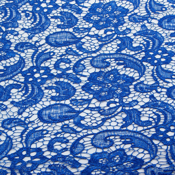Fabric Milk Silk ( 49" x 20") Embroidered Polyester Lace