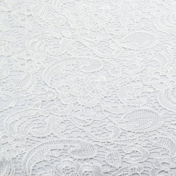 Fabric Milk Silk ( 49" x 20") Embroidered Polyester Lace