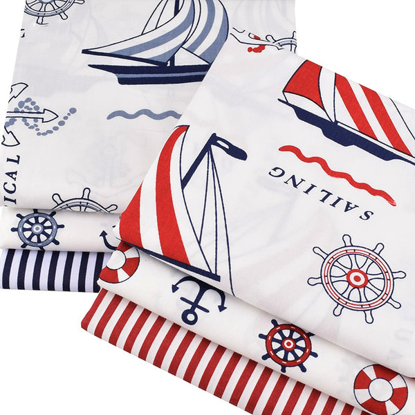 6pcs Twill Cotton Fabric (16"x20") New Ocean Series