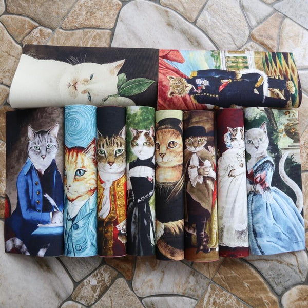 Retro Cats Fabric Handwork