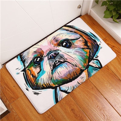 Modern Flannel Mats Lovely Dog Print