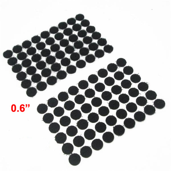 50Pairs Black/White Magic Nylon Sticker Double Sided Adhesive Hooks