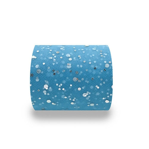 25 Yards 2.5" width Glitter Sequin Tulle Roll