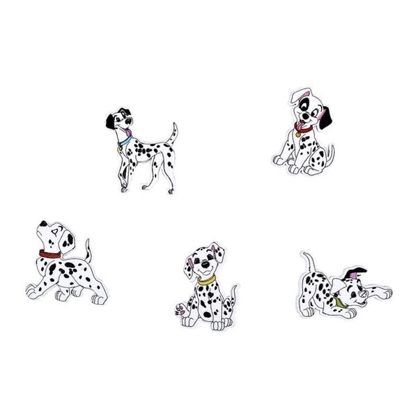 50pcs Cute Spotted Dog Shaped Wooden Buttons