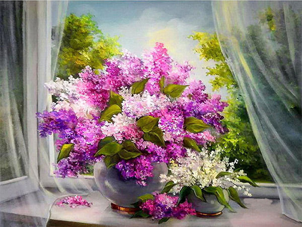 Diamond Painting Lavender Flowers
