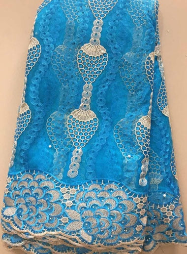 5Yards French Nigerian Laces Fabrics