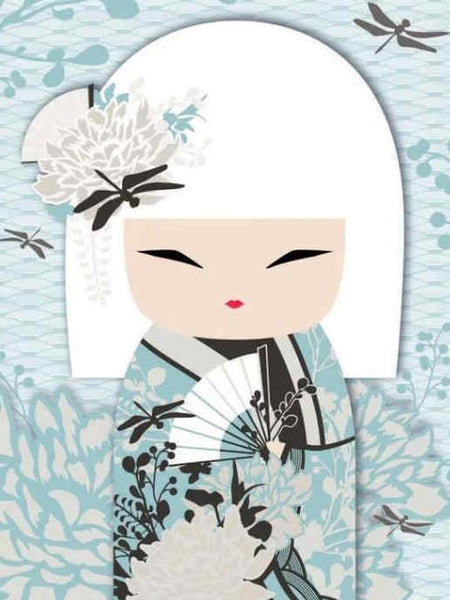 5D Diamond Painting Cartoon Kimono Girl