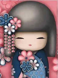 5D Diamond Painting Cartoon Kimono Girl
