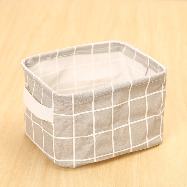 Cotton Fabric Basket for Sewing Cloth