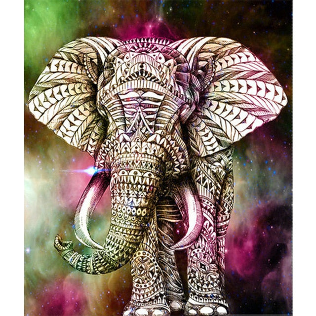 5D Diamond Painting Elephant Cartoon Animals