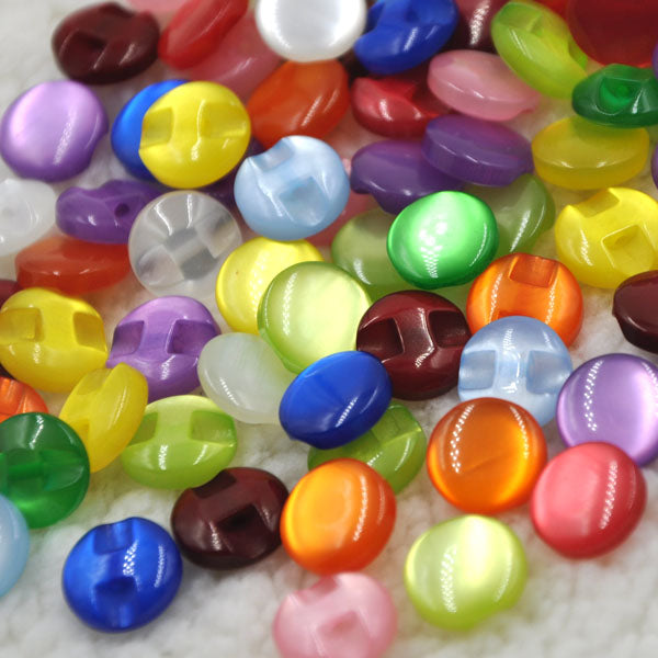 100pcs Candy Color Eye Cat Stone Button
