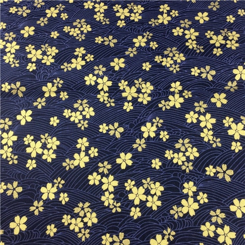 Cotton Bronzed Fabric 18" x 18" Japanese Style Butterfly