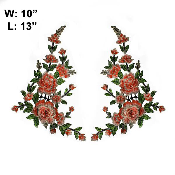 3d Green Gold Flower Embroidery Lace Applique Patches