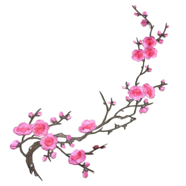 Plum Blossom Flower Embroidery Patch