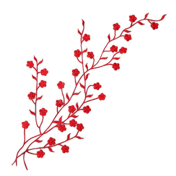 2018 Beautiful Embroidered Plum Blossom Flower