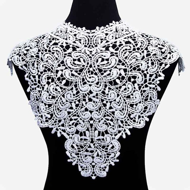 1pc Polyester Flower Lace Neckline Fabric