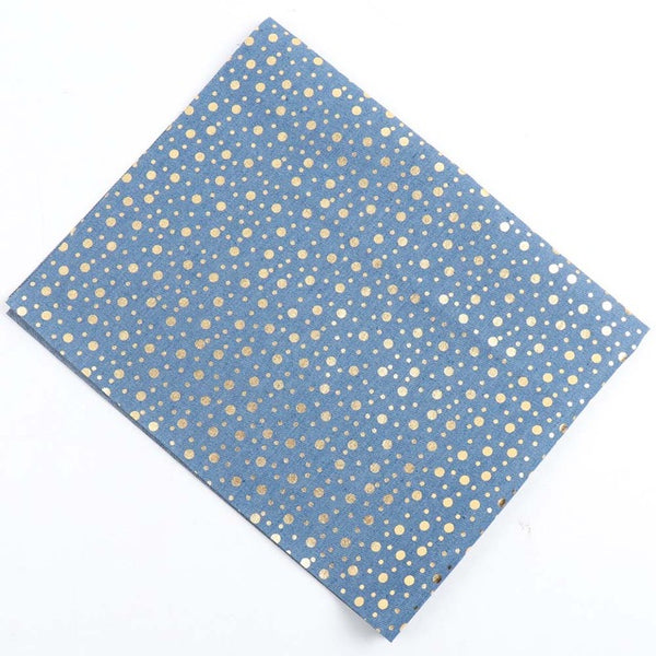 Soft Cotton Denim Fabric (16" x 20") Awesome Dots Star