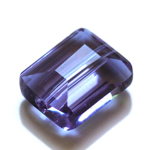 50pcs Glass Crystal Square Sew On (0.5" x 0.4")