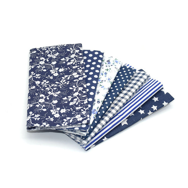 7Pcs Cotton Fabric Printed Cloth (10" x 10") Multi Style