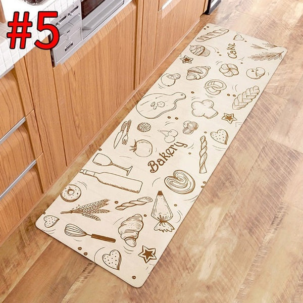 Kitchen Carpet Waterproof Bedroom Mat Cartoon Print