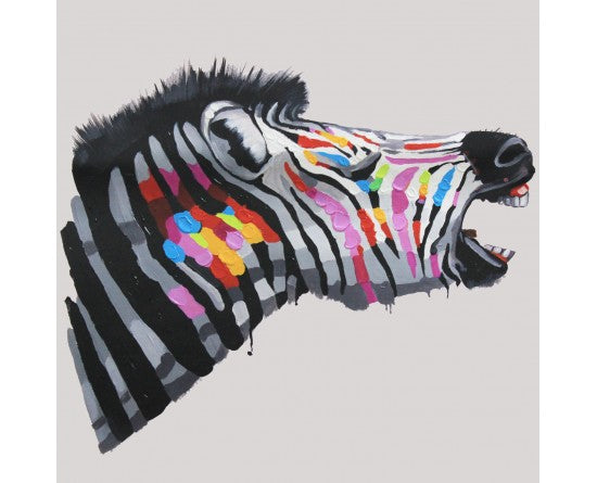 Frame Painting By Numbers Colored Zebra